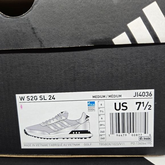 New adidas S2G 24 Spikeless Golf Grey Silver Metallic Women's Shoes Size 7.5 - Picture 8 of 8